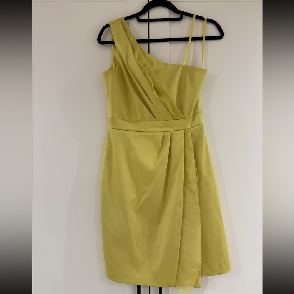 Max & Cleo One-Shoulder Dress in Yellow
